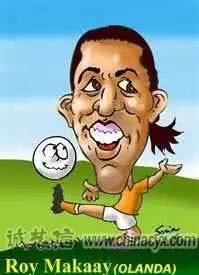 荷兰足球明星罗伊·马凯漫像