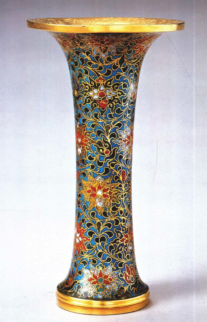明代铜掐丝珐琅器欣赏，著名的景泰蓝工艺，镀金灿烂悦目