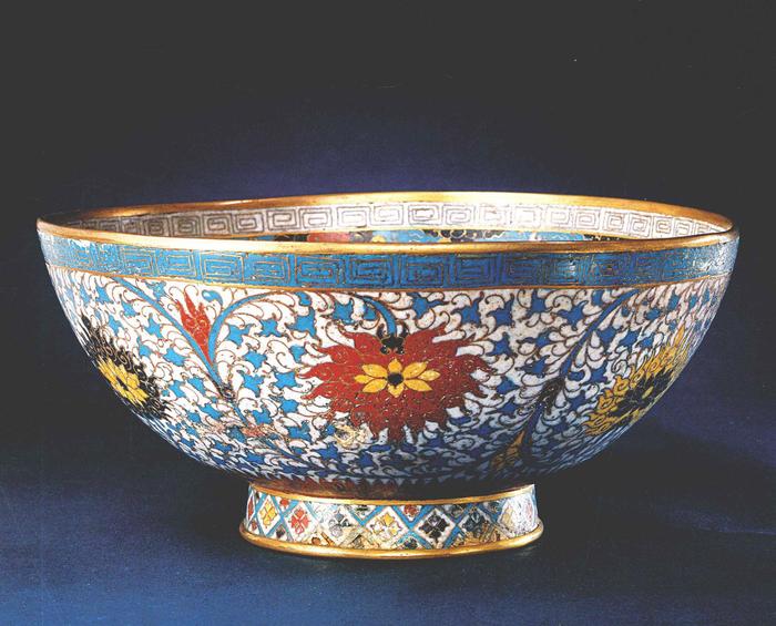 明代铜掐丝珐琅器欣赏，著名的景泰蓝工艺，镀金灿烂悦目
