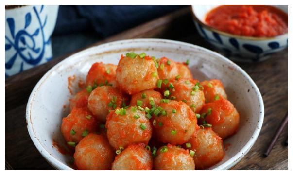 土豆丸子不要炸，搭配西红柿，Q弹更爽口