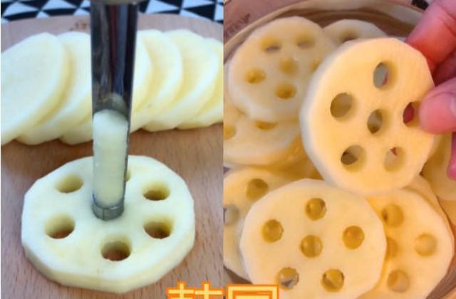 不同段位的土豆切法，中国成菊花，韩国成藕片，看到日本：高手啊