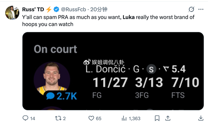 东契奇关键空位三分拒投成笑柄！被骂上全美热搜 遭嘲讽是最差运动员