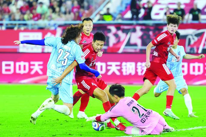 常州队2比1战胜盐城队