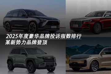 2025年度豪华品牌投诉指数排行：某新势力品牌登顶