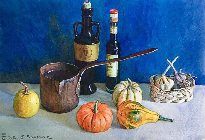 精品！水彩静物创作过程，看大神如何教你画静物！|绘画|画家|画面|肌理