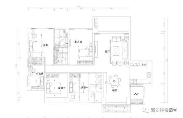 170m²美式乡村，五室三代人的港湾