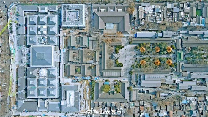 碑林博物馆改扩建有序进行|施工方|无人机|施工现场_新浪新闻