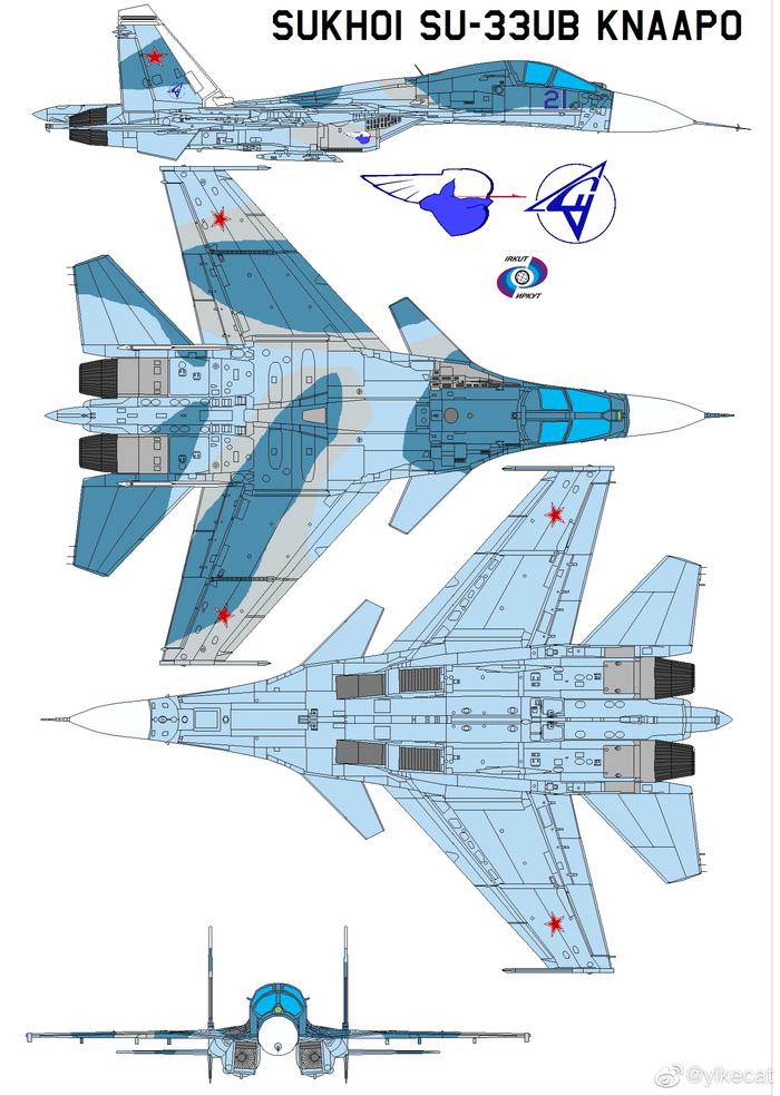 苏霍伊Су-33УБ(Су-27КУБ)/Su-33UB(Su-27KUB)舰载战斗教练机