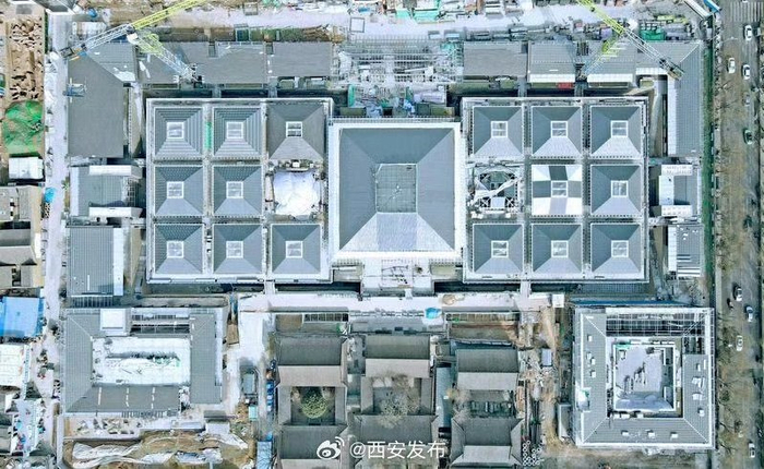 碑林博物馆改扩建有序进行|施工方|无人机|施工现场_新浪新闻
