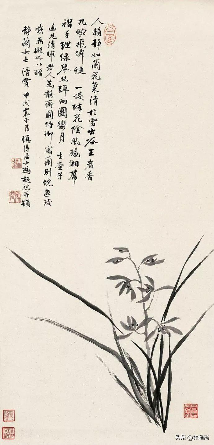高洁典雅|历代名家笔下的梅兰竹菊(100幅)|文人画|国画|四君子|兰花|题材_新浪新闻
