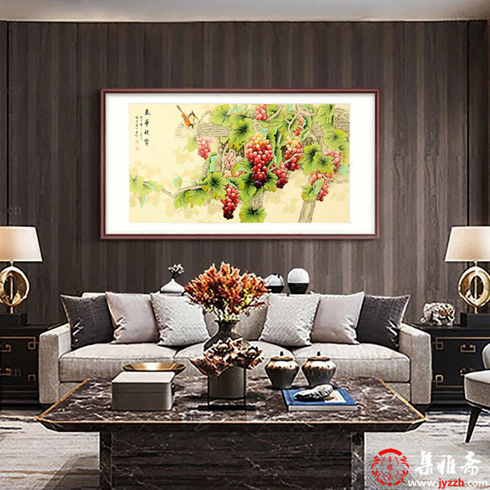 客厅沙发后面挂什么画好?这四款花鸟画颜值高、寓意更佳!|花开富贵|花鸟画|客厅_新浪新闻