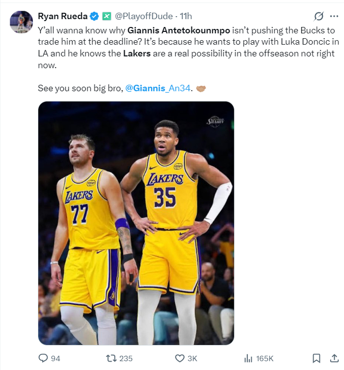 湖人今夏将猛追字母！有顶薪空间可签换里夫斯：为詹皇离队做准备