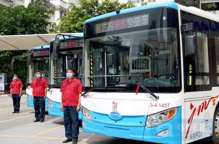 开沃汽车15辆氢燃料电池公交车投入广州运营