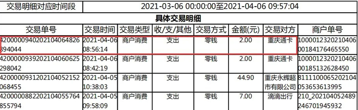 交易记录可以找到对方吗