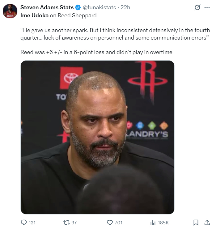 休媒盛赞乌度卡最佳主帅！冰封CC 激活卡皇 信任谢泼德 让KD当领袖