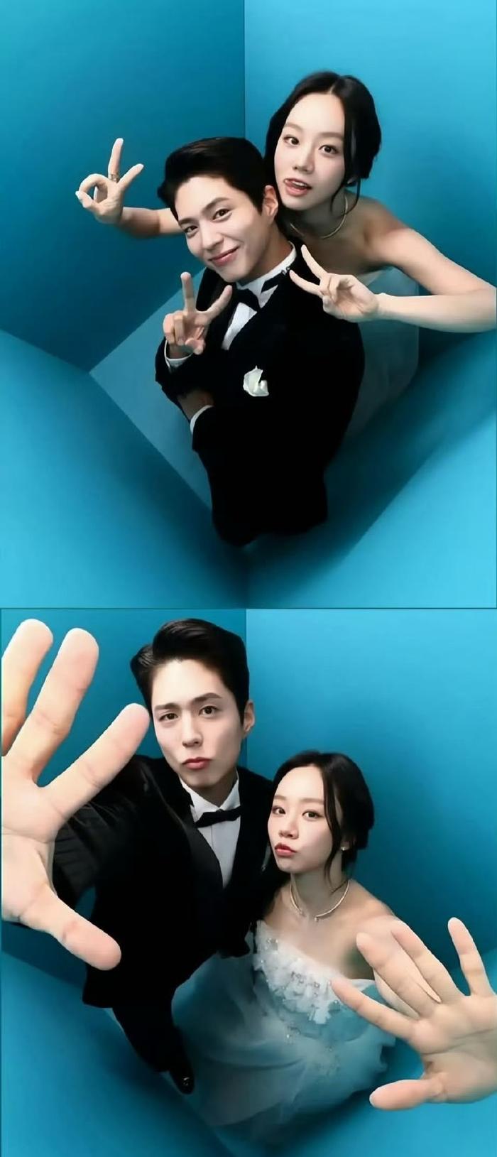 李惠利晒了和朴宝剑的四宫格合照！