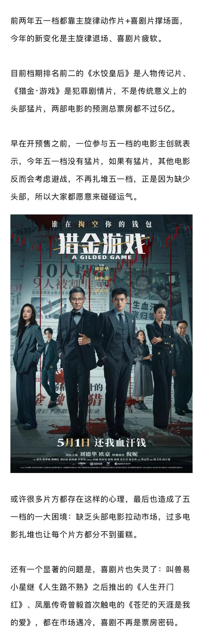 五一档票房遇冷，业界呼吁降本增效应对市场变化
