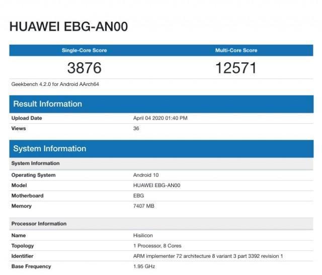 荣耀30 Pro出现在Geekbench上，确认麒麟990 5G芯片组！