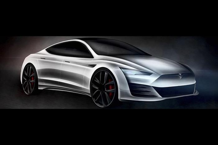 下一代特斯拉Model S渲染图曝光 线条硬朗更加运动化