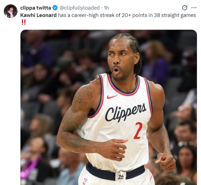 16000分里程碑！小卡连续38场20+再创新高 美媒赞现役34岁最佳