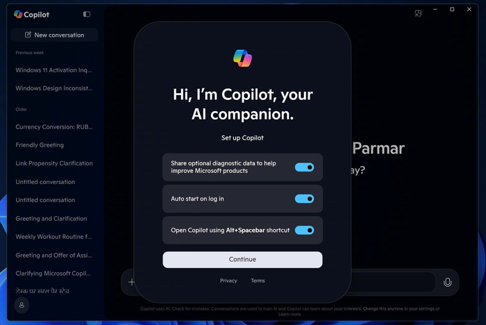 微软推出原生版copilot应用，支持openai o3 ai模型，新增android手机联动功能