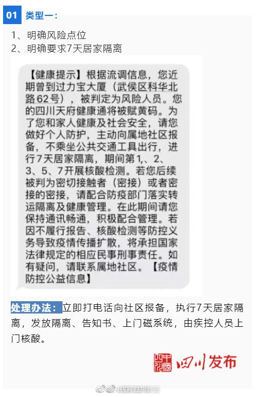 收到防疫提醒短信怎么办