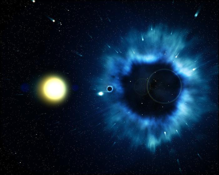 一颗恒星消失，被简单遮盖，或是已形成黑洞