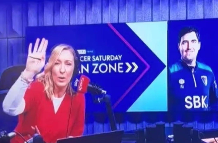 天空体育直播突发意外！球迷镜头前露屁股，主持人紧急道歉中断采访