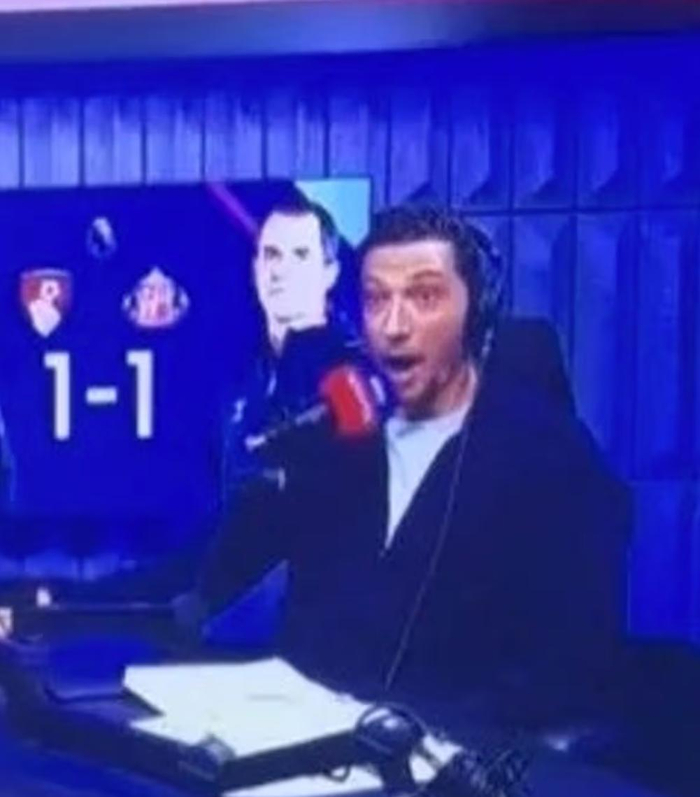 天空体育直播突发意外！球迷镜头前露屁股，主持人紧急道歉中断采访