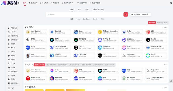 2025年ai导航网站top6盘点 深挖ai能力,精准解决你的工作痛点