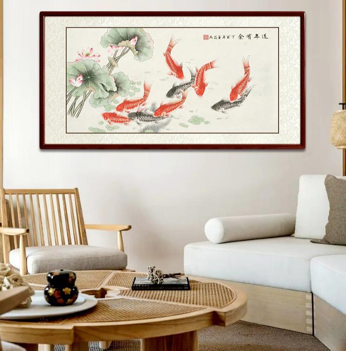 客厅南墙挂画怎么选?想要好风水,这样挑才不出错|家装案例图|鱼|山水画|鲤鱼|富贵_新浪新闻