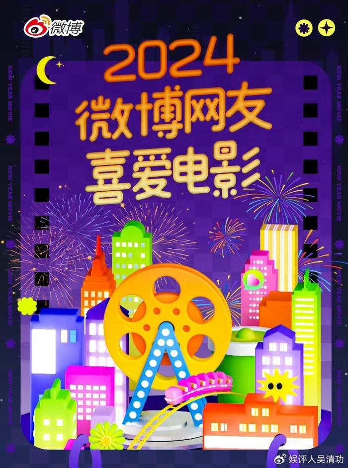 2024年网友最喜爱电影：朱一龙和钟楚曦各两部上榜，吴磊一部上榜