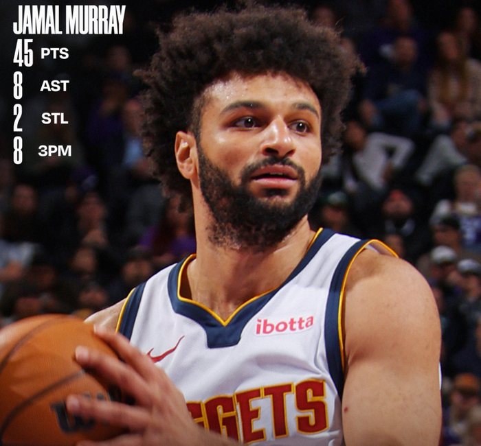 穆雷狂轰45分连刷四纪录！近三战109分势头猛烈 阿德尔曼：他扛起球队