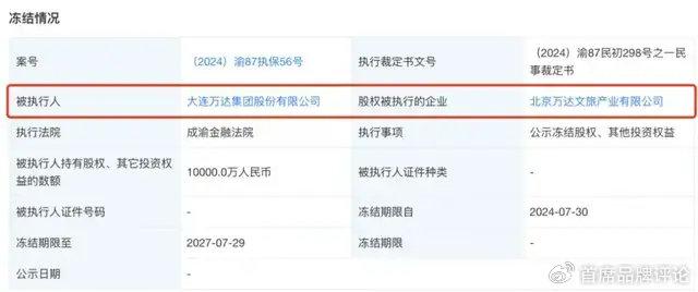王健林股权被冻结，4.9亿的背后，揭示了什么？