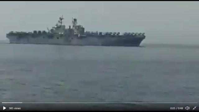 伊朗海军近距侦察美国两栖巨舰，双方都很“乖巧”未挑衅对方