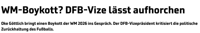 德足协副主席发声：抵制美国世界杯！民众近一半赞成！