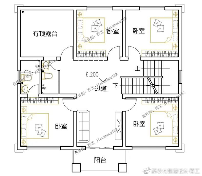4款带架空层的农村别墅，空间利用率高了，还非常有面子