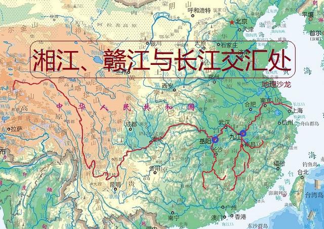 你知道长江支流湘江、赣江与长江的交汇处，分别是哪座城市吗？