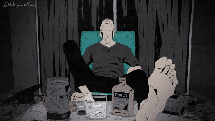 日本插画师 sakiyama8ma 绘制的邪恶世界