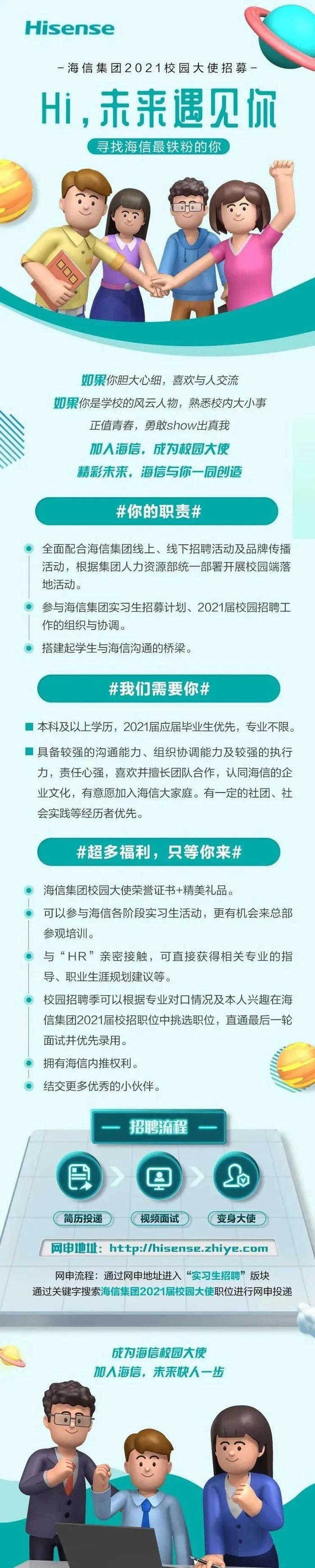 海信集团2021校园大使招募