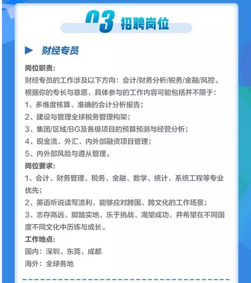 每人每天2000元！华为更新财务招聘：起薪12000，四倍年终奖