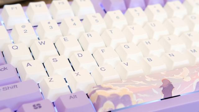 梦幻紫主题机械键盘！达尔优A87红轴上手