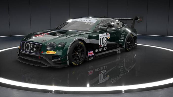 宾利全新欧陆GT3模拟赛车 参与SRO GT电竞系列慈善挑战赛