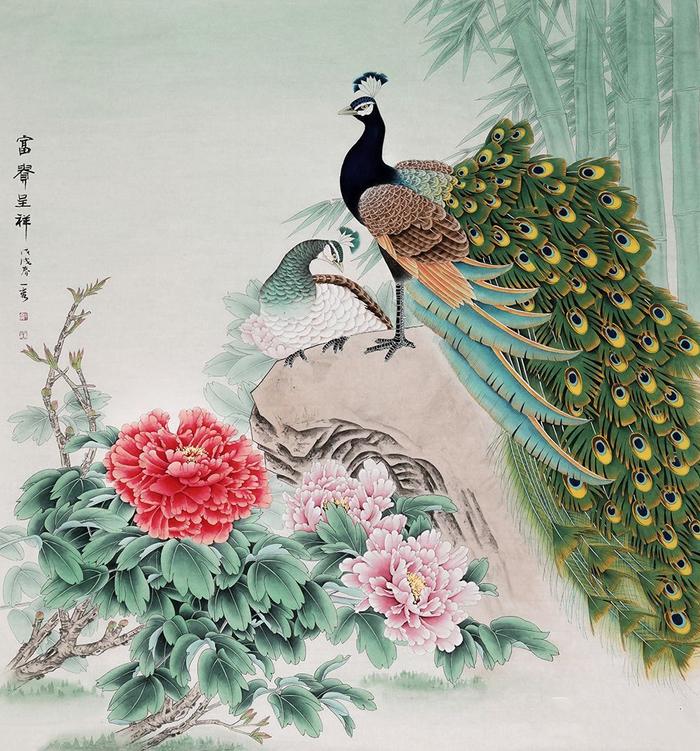 餐厅里挂什么字画比较好 款款好寓意的花鸟画欣赏