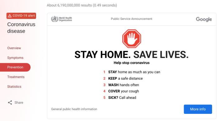 急了！Google Doodle：待在家里，拯救生命