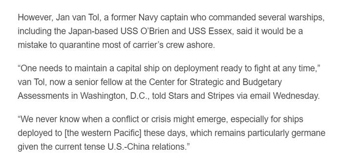 为在南海保持存在，美军不惜开除航母舰长，要让全舰接受群体免疫