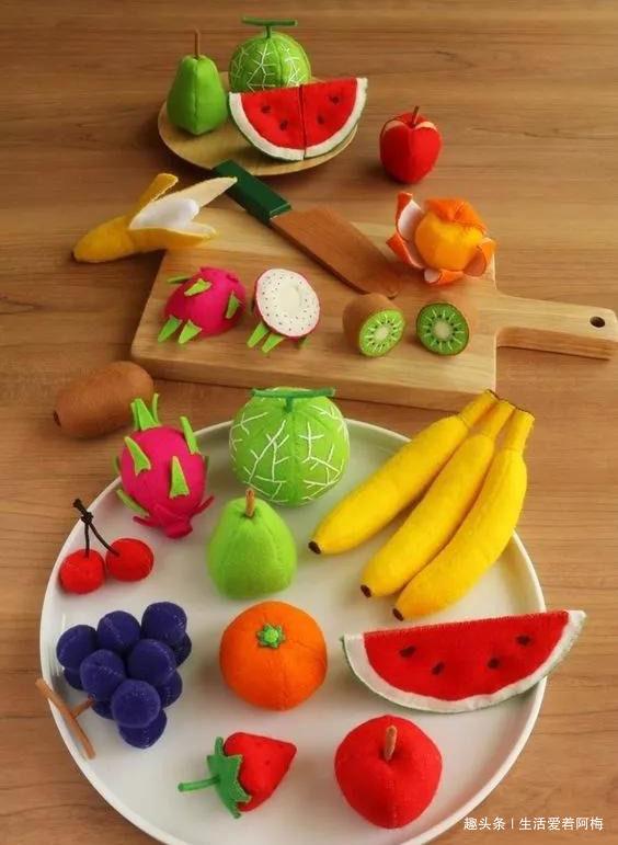 不织布蔬菜水果，孩子认识世界的最好手工玩具！DIY布艺附教程
