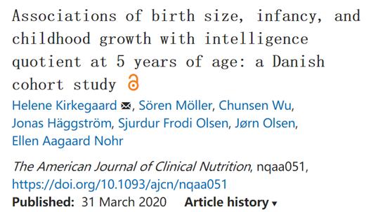 “起跑线”可能真的存在，研究表明婴儿的体型反映儿童期的智商