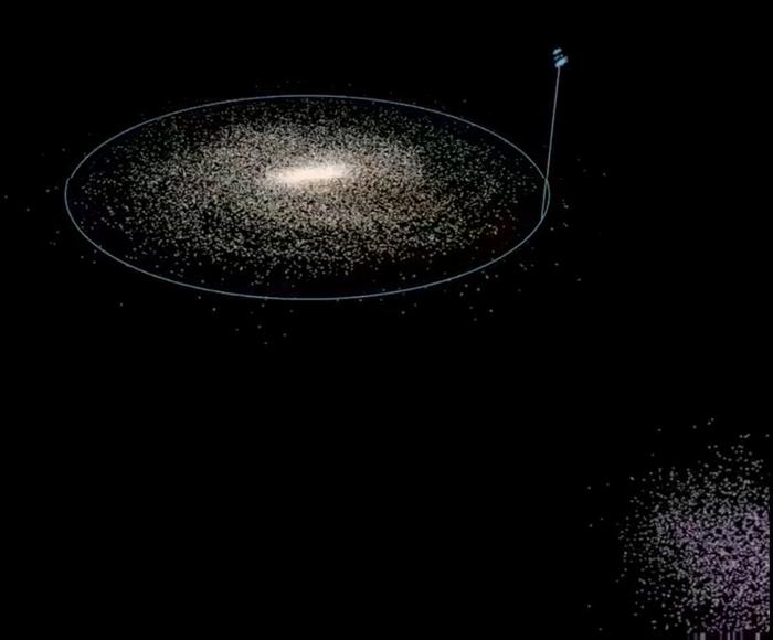在银河系发现一群恒星，但奇怪的是，并不是由银河系的物质形成