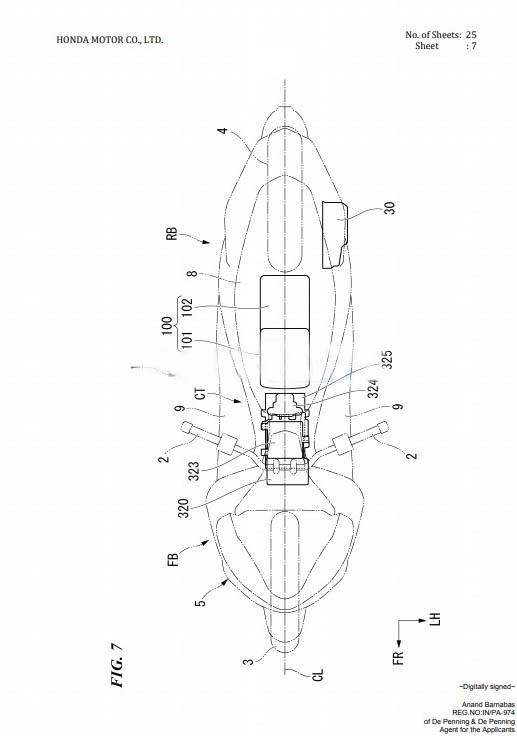 Forza的电动版？本田在印度申请双电池电动踏板车专利